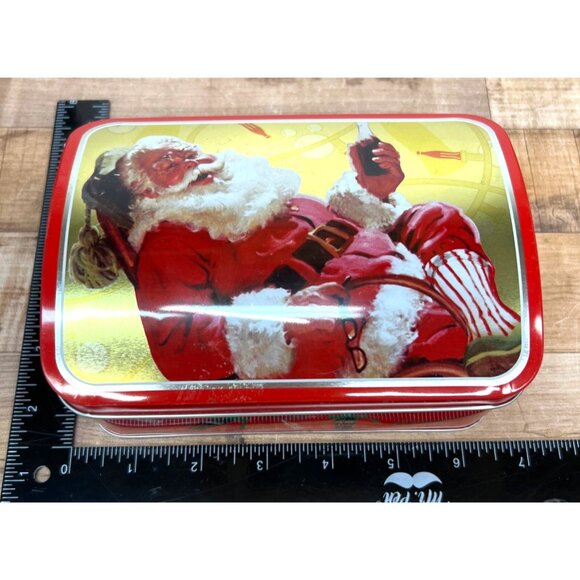 Vintage Coca-Cola Santa Claus Collectors Tin Storage Container - Picture 7 of 9
